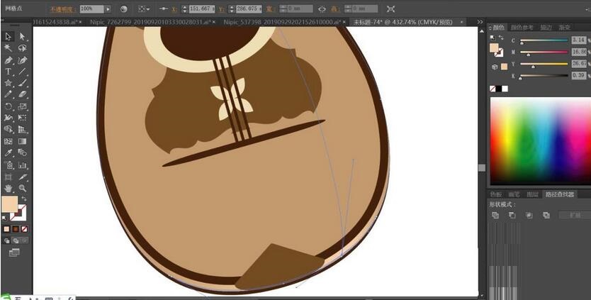 ai曼陀铃乐器的设计步骤