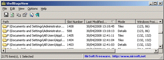 ShellBagsView(批量设置文件显示方式)1