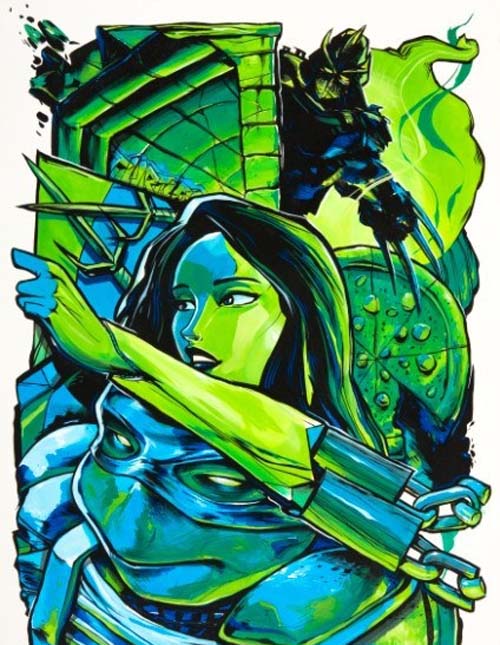 电影忍者神龟艺术插画放出 米开朗基罗上演色即是空