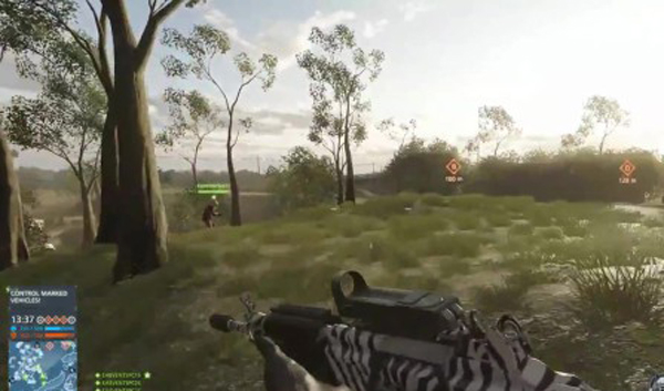 战地:硬仗多人演示 粉色冲锋枪好娇羞