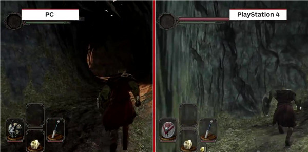 《黑暗之魂2:原罪学者》PS3PS4以及PC版本的画面对比