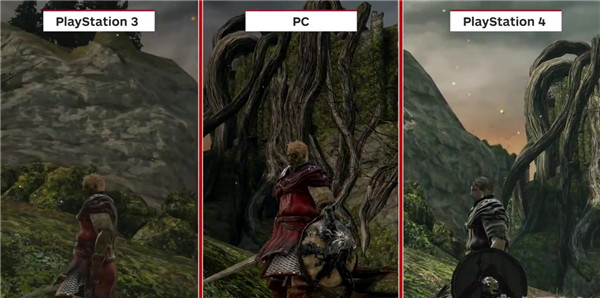 《黑暗之魂2:原罪学者》PS3PS4以及PC版本的画面对比