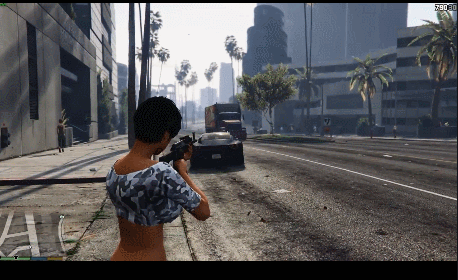 《侠盗猎车手5》有趣酷炫MOD 射出的子弹是豪车