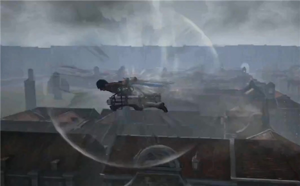 《进击的巨人》实机演示;被割杀的巨人血液喷射!