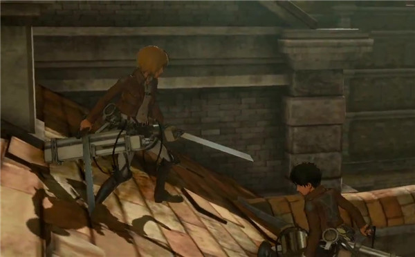 《进击的巨人》实机演示;被割杀的巨人血液喷射!