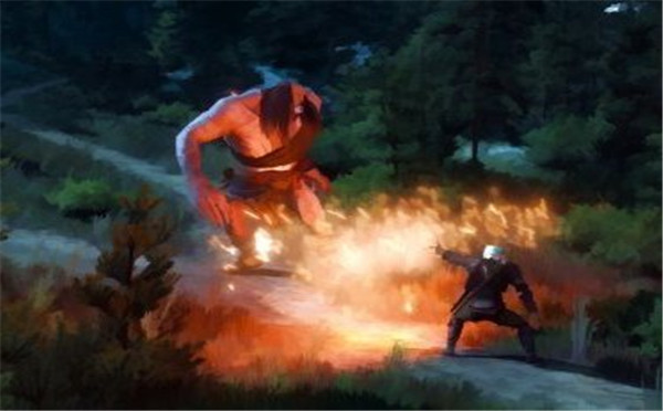 《巫师3》玩家DIY卡通风格游戏截图 油画视觉享受非同一般