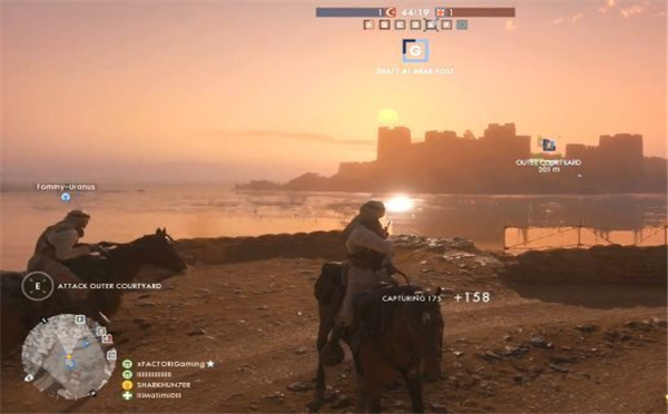 《战地1》法欧堡地图演示 战马下水射击水面舰艇