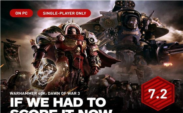 《战锤40K:战争黎明3》单人战役评分出炉 IGN仅7.2分