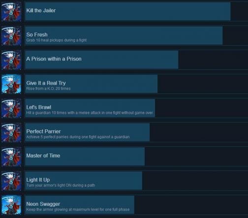 Furi全成就达成条件表1