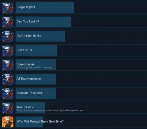 Furi全成就达成条件表2