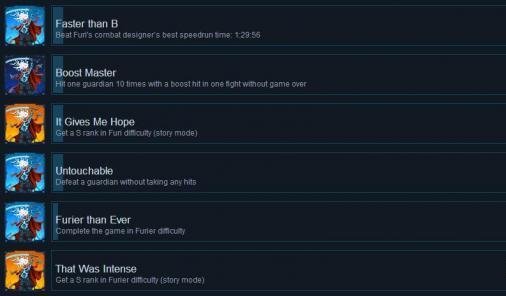 Furi全成就达成条件表4