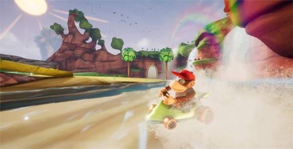 《迪迪金刚赛车》虚幻引擎4自制版截图曝光 梦幻效果抢先体验