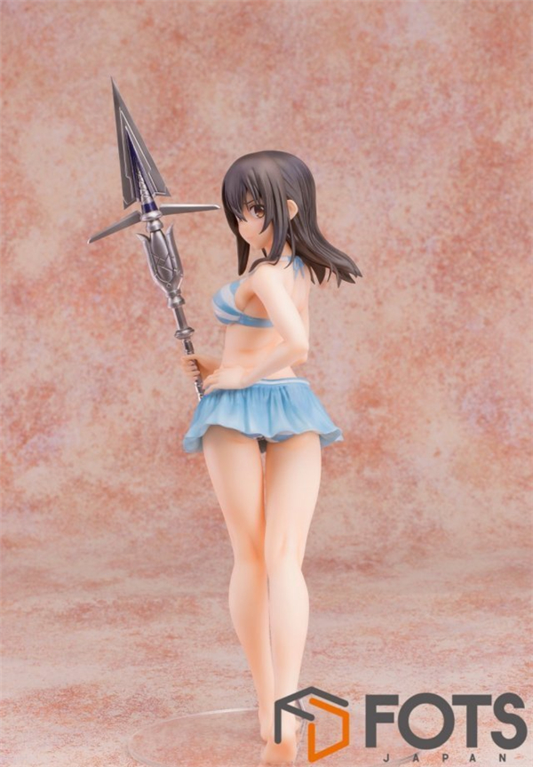 《噬血狂袭》姫柊雪菜泳装手办欣赏 裙下若隐若现略带羞涩