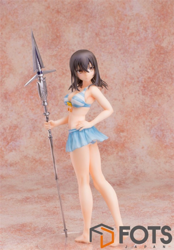 《噬血狂袭》姫柊雪菜泳装手办欣赏 裙下若隐若现略带羞涩