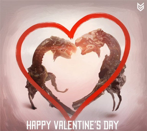 游戏厂商情人节贺卡