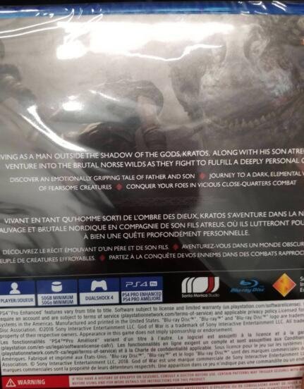 《战神4》实体封面提前曝光 容量需求高达50GB