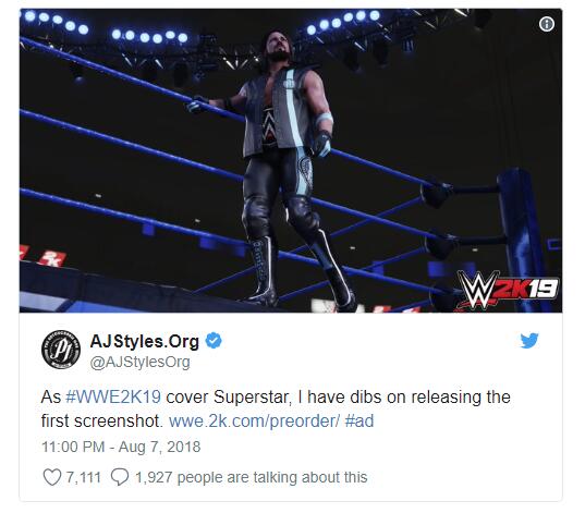 《WWE 2K19》首张截图曝光 斯泰尔斯独霸赛场