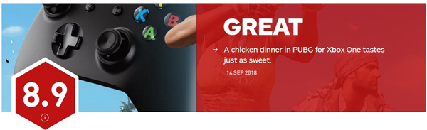 Xbox One版《绝地求生》获IGN 8.9分