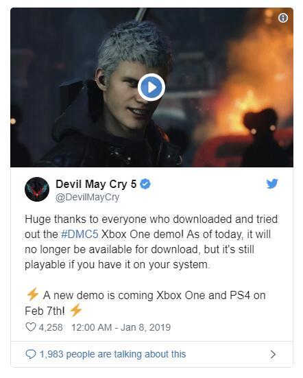 《鬼泣5》下月将推新试玩Demo PS4和XB1玩家皆可体验