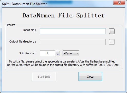 DataNumen File Splitter(文件分割合并软件)1