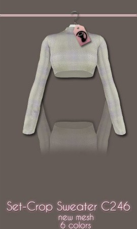 模拟人生4定制露腹毛衣MOD1