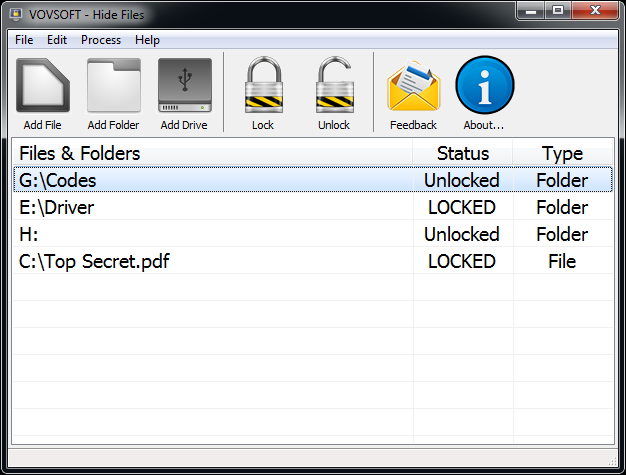 VovSoft Hide Files(文件加密隐藏工具)1