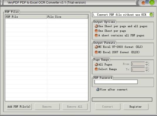 VeryPDF PDF to Excel OCR Converter1