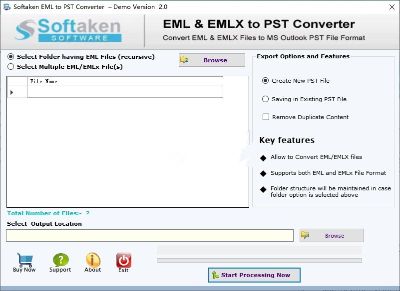 Softaken EML to PST Converter0