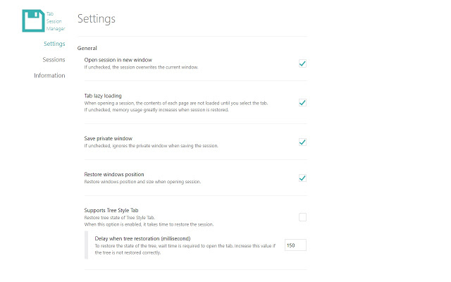 Tab Session Manager Chrome插件1