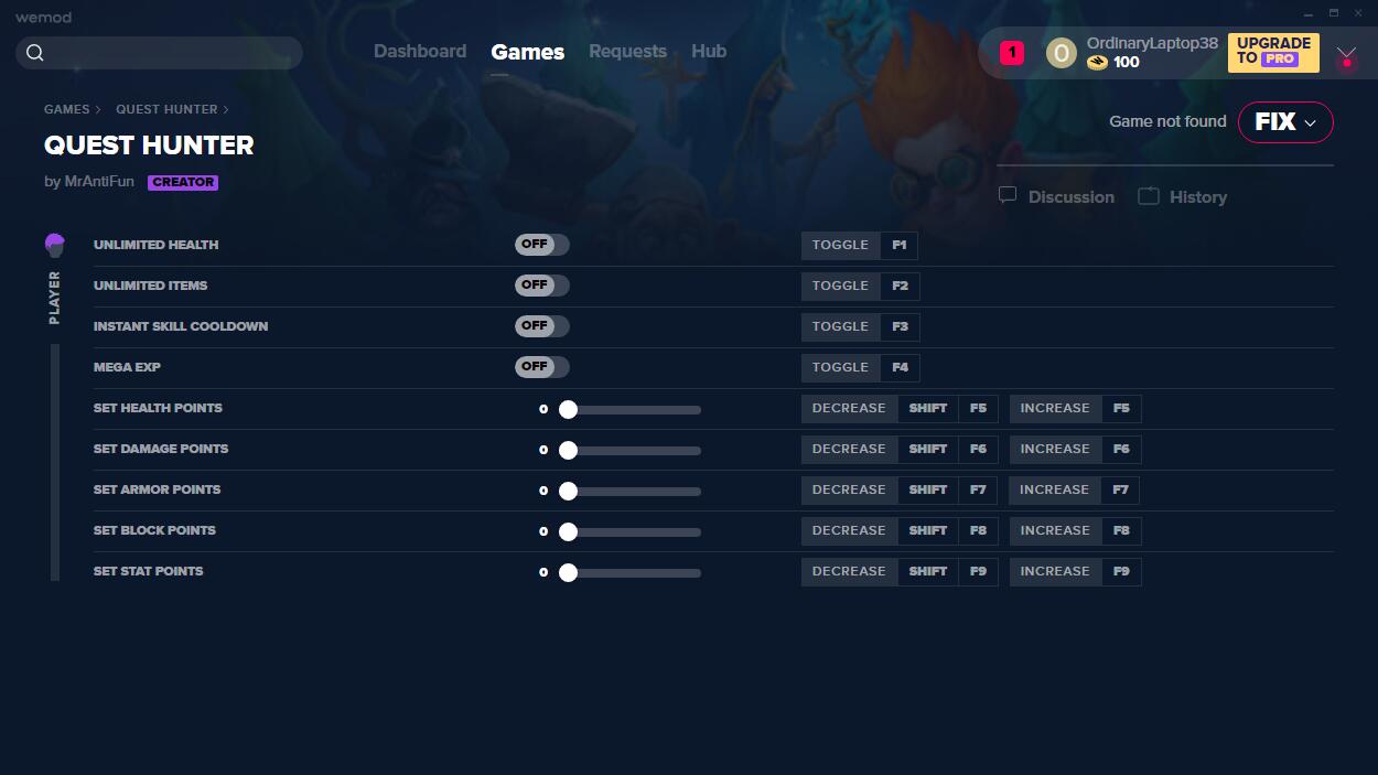远征猎人九项修改器MrAntiFun版1