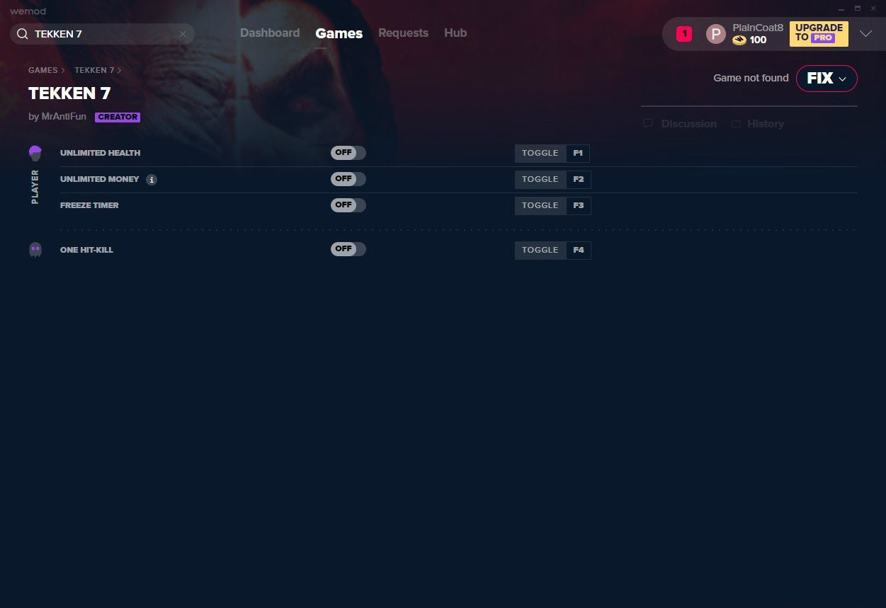 铁拳7四项修改器MrAntiFun版1