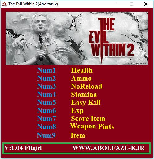 恶灵附身2九项修改器Abolfazl.k版1
