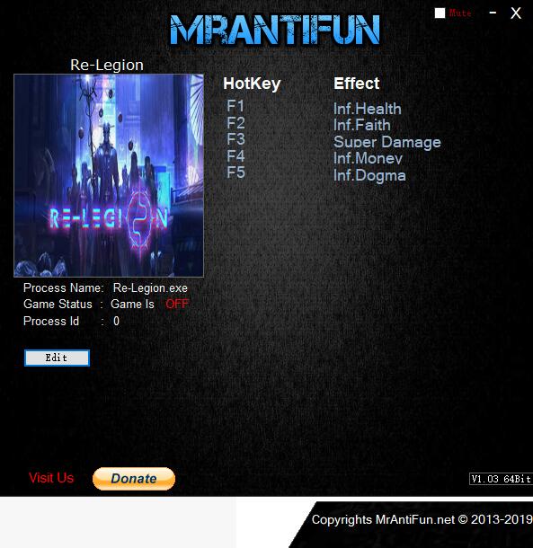 重整旗鼓五项修改器MrAntiFun版1