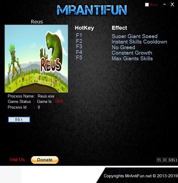 罗伊斯五项修改器MrAntiFun版1