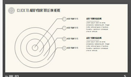 极简细线圆圈PPT模板1