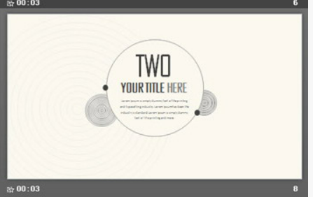 极简细线圆圈PPT模板2