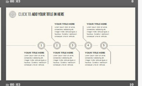 极简细线圆圈PPT模板3