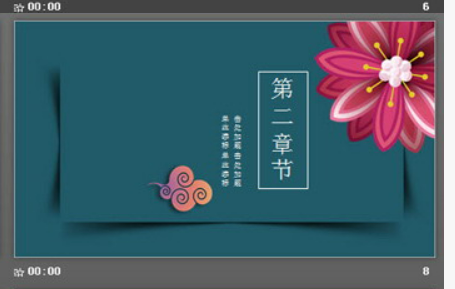 雅致花开富贵PPT模板2