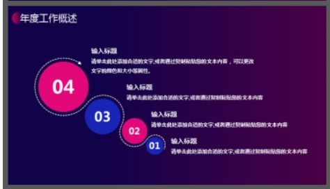 蓝紫渐变背景的工作总结汇报PPT模板1