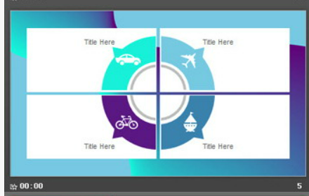 蓝紫动感时尚风格工作总结汇报PPT模板1