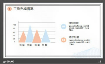 蓝橙淡雅简洁工作总结汇报PPT模板2