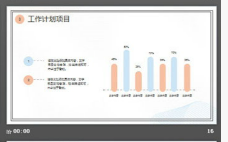 蓝橙淡雅简洁工作总结汇报PPT模板3