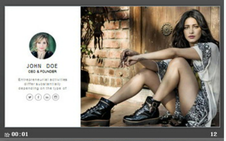 时尚欧美人物电子相册PPT模板2