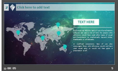 星空背景的iOS风格欧美商务PPT模板1