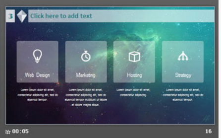 星空背景的iOS风格欧美商务PPT模板3