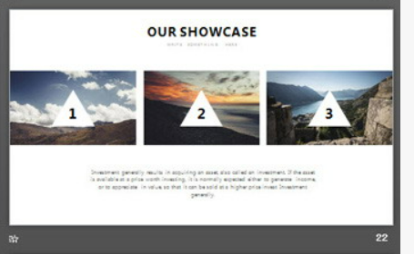 雪山森林湖泊背景的欧美PPT模板3