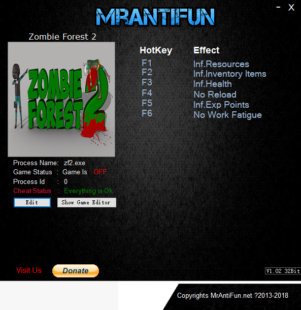 僵尸丛林2六项修改器MrAntiFun版1