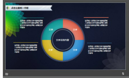 绿色渐变图形背景PPT模板1