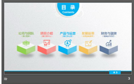 精致彩色微立体风格商业融资计划书PPT模板1