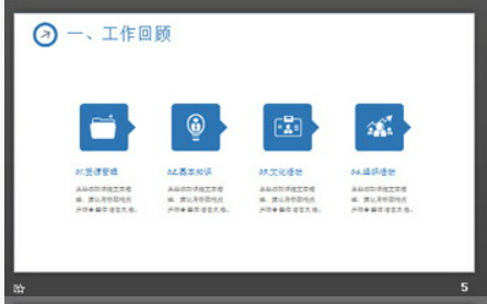 蓝色三角形背景个人述职报告PPT模板1